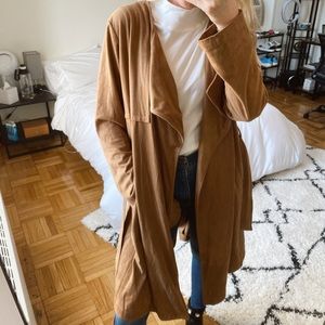 BB Dakota Faux Suede Trench Coat
